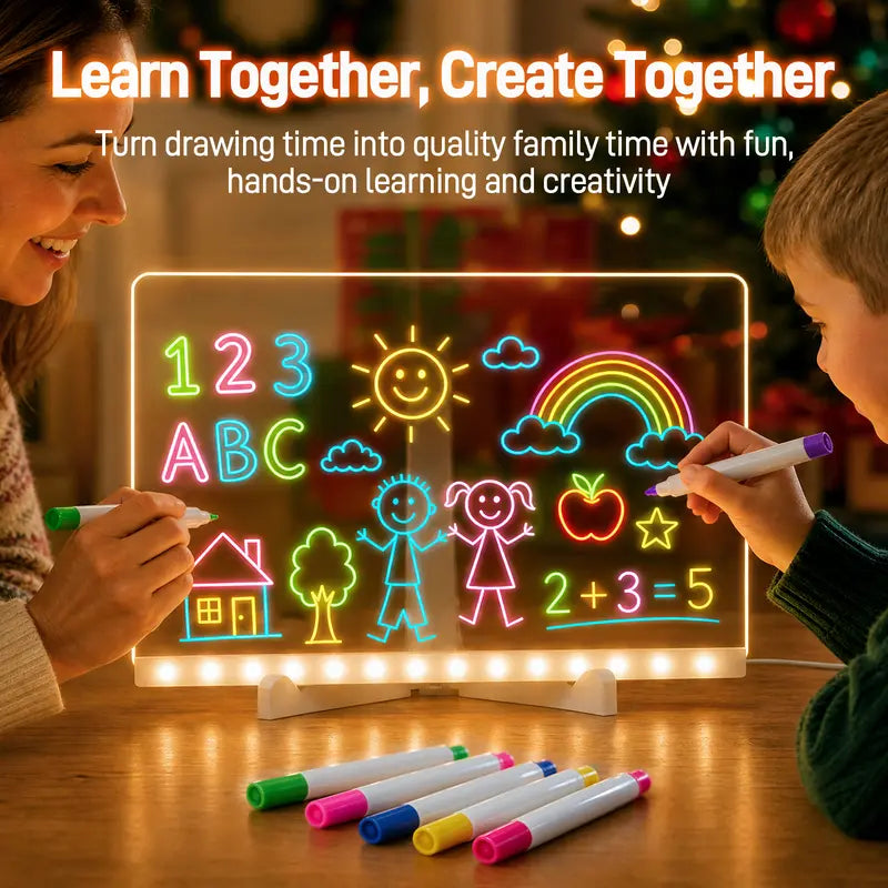 LED Drawing Board for Kids with Light Effects