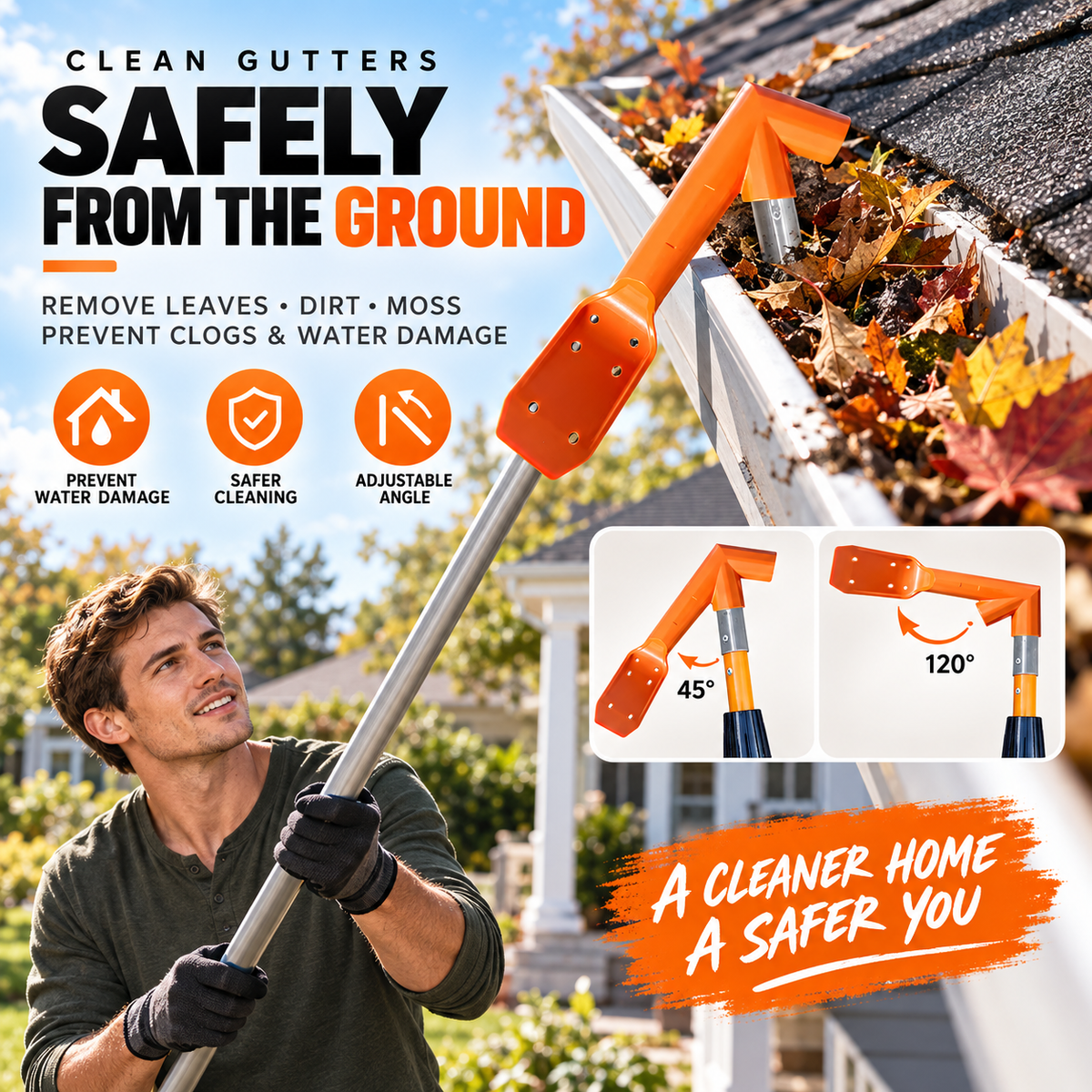 🔥No-Climb Gutter Cleaning Tool