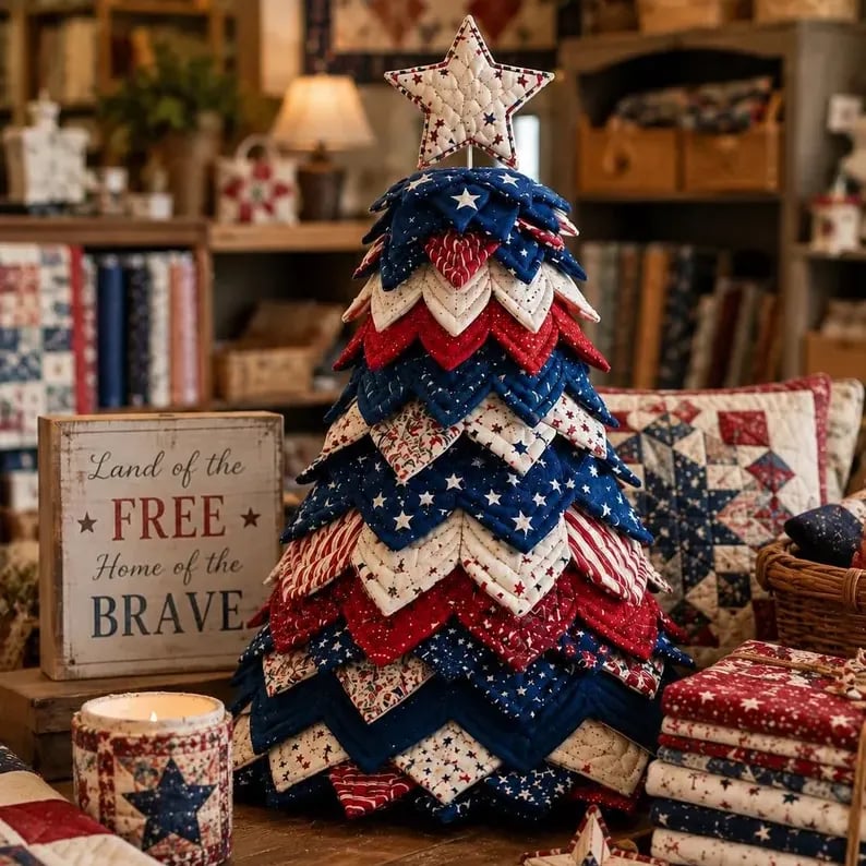 ⚡️HOT SALES 49% OFF —Americana Christmas Tree Quilt Kit