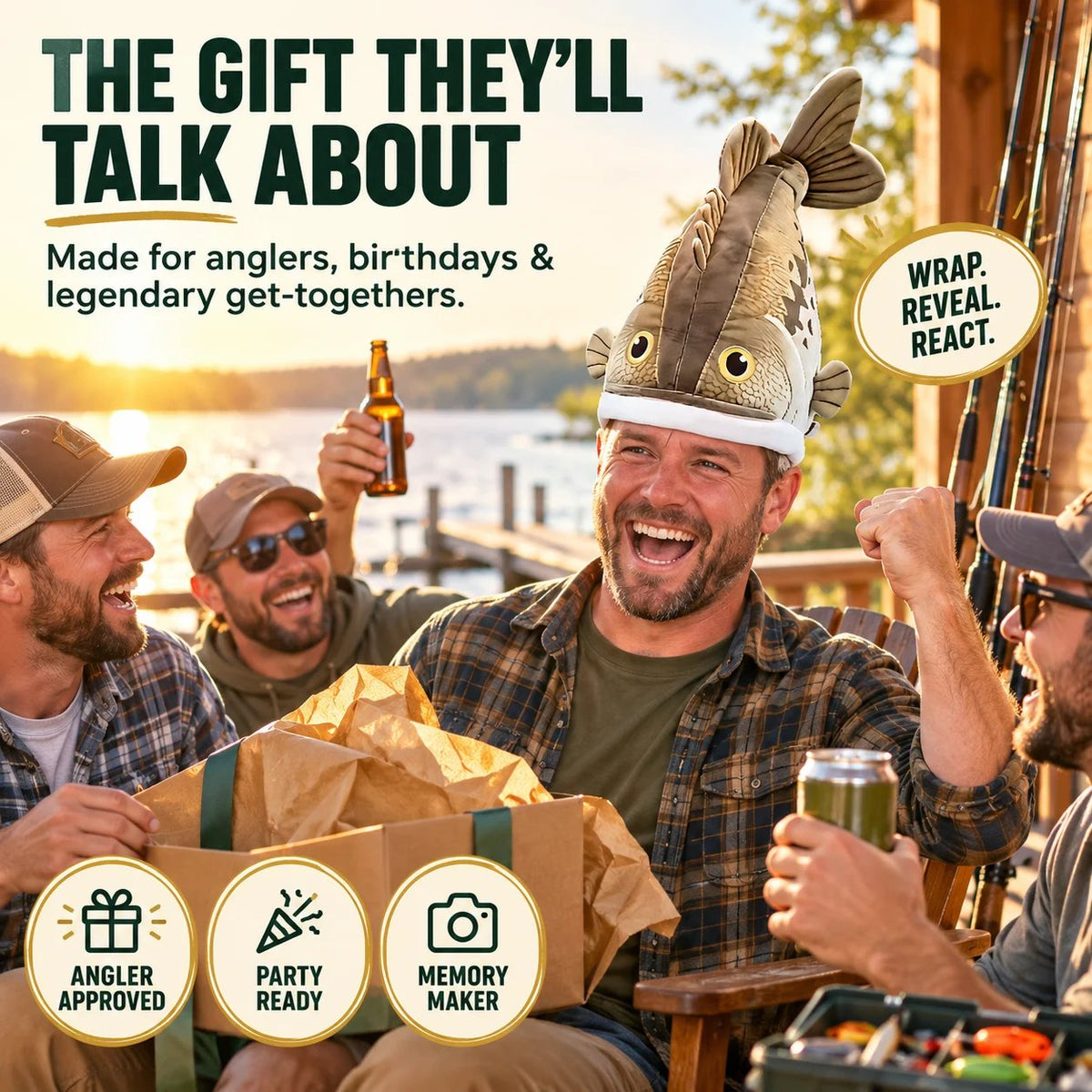 🔥Last day 49% OFF🐟 Funny 3D Fish Hat — Funny Fishing Gift for Anglers, Lake Days & Parties