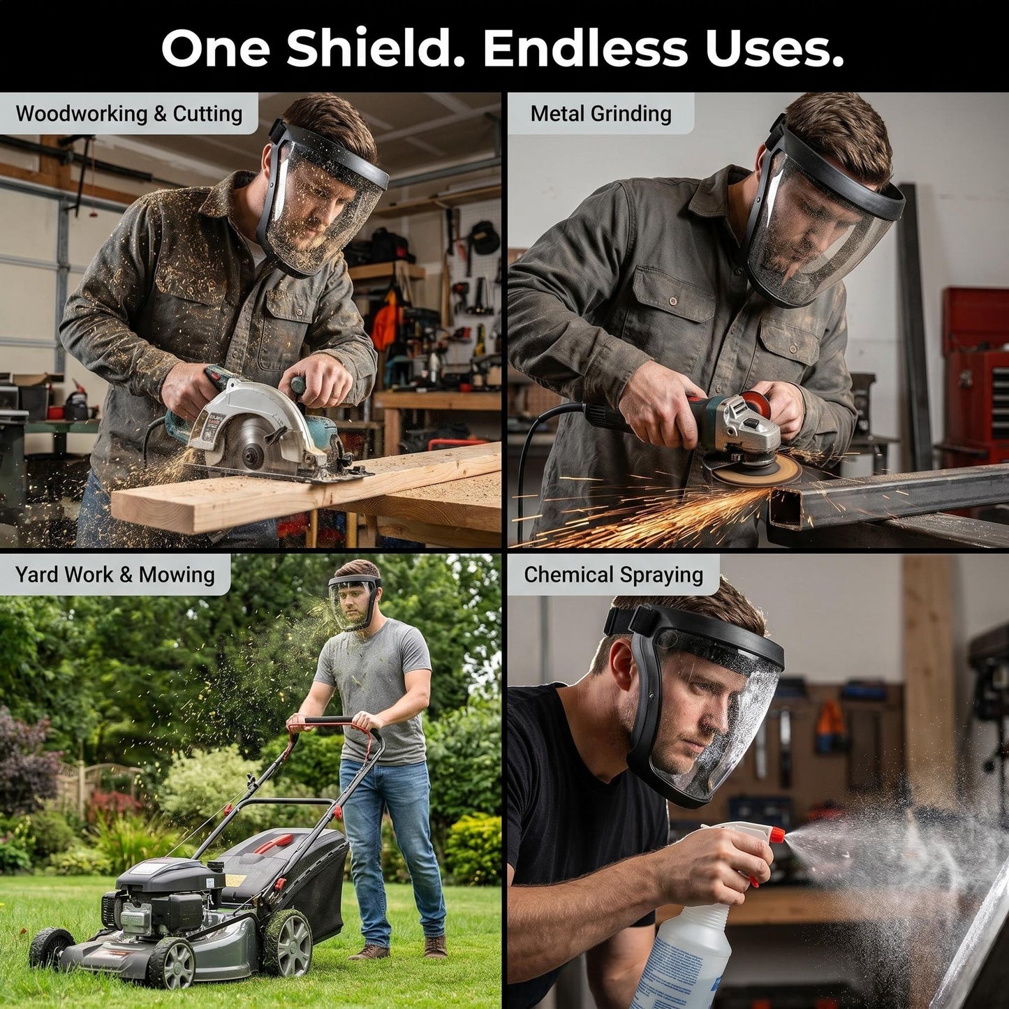 ShieldProTM Anti-Fog Full Face Shield