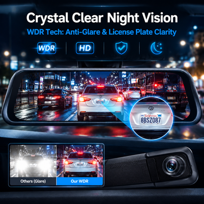 💥50% OFF 🚗🎥Dual-Lens Rearview Mirror Dash Cam
