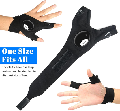 LED Flashlight Gloves – Hands-Free Work Light for Men & Women