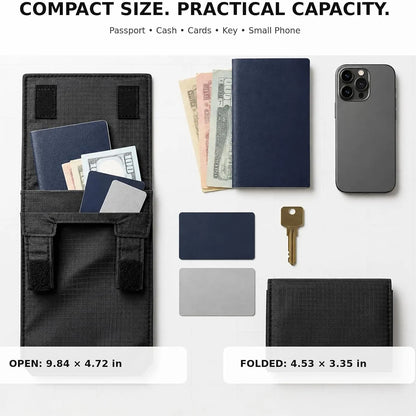 🔥3-in-1 Hidden Pocket, Slim Anti-Theft Travel Wallet Under Clothes