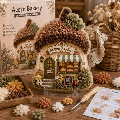 🔥HOT SALES 49% OFF - ✨Whimsical Village 3D Fabric Poke Art Kit
