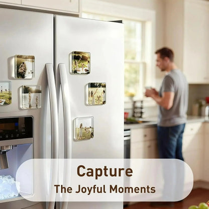 10 Pack 2'x2' Clear Acrylic DIY Fridge Magnets Set with Adhesive Backing – Square Magnetic Photo Frames💕