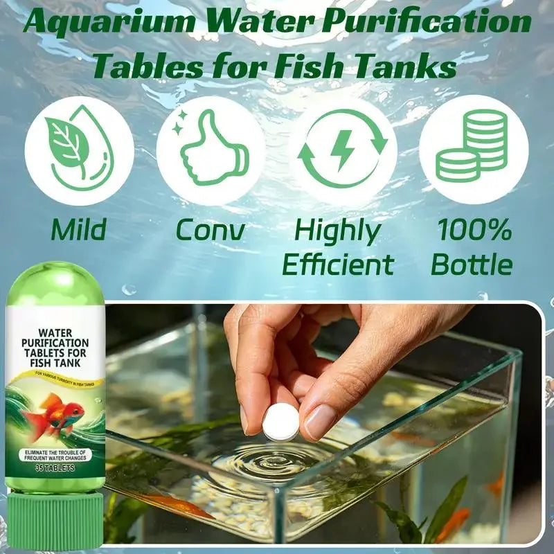 Aquarium Water Purification Tablets, Water Quality Dedicated To Clean🐟
