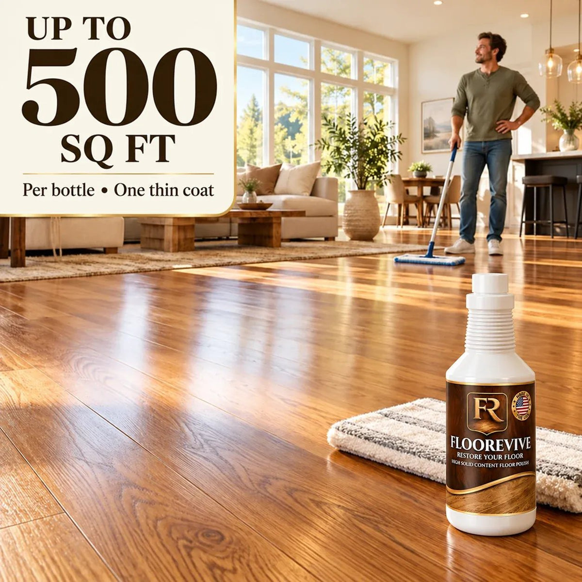 ✨🧴Scratch-Resistant Floor Polish – Restore Shine & Help Protect Against Pet Claw Marks and Chair Scuffs 🏠