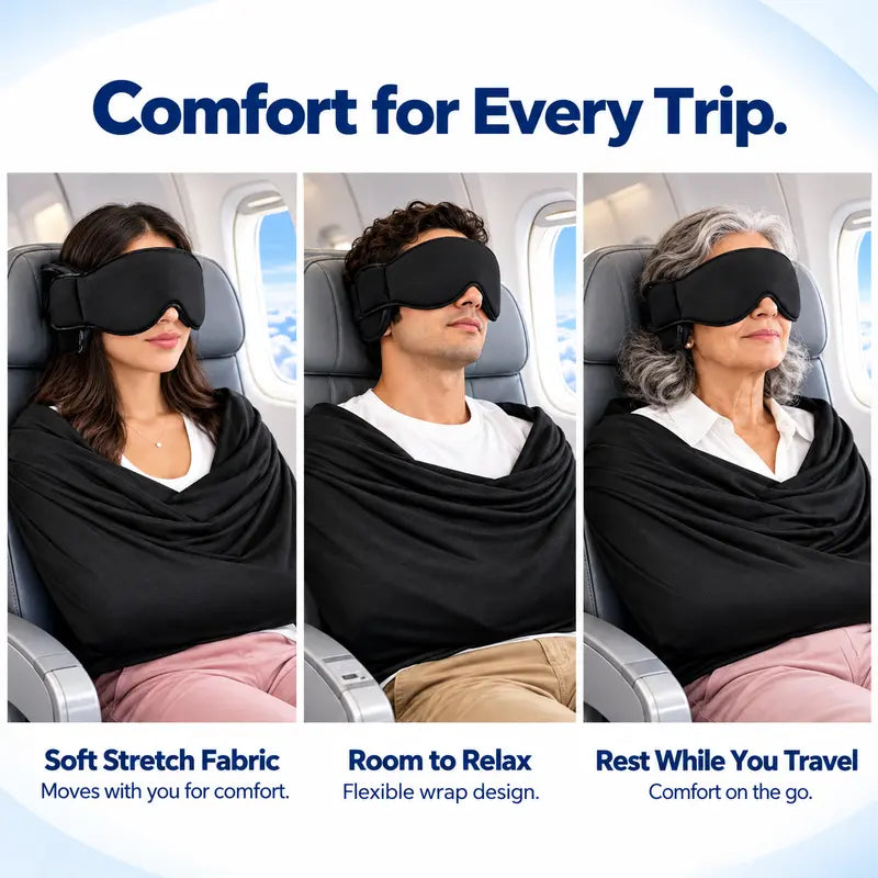 3-in-1 Airplane Sleep Support System - Carry On-Friendly Travel Bedding Accessory Set 💤