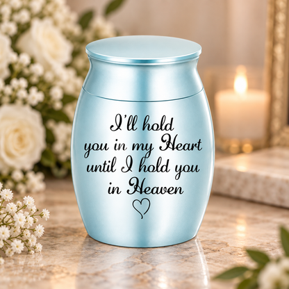 🕊️ “I’m Always With You” Personalized Mini Urn – Memorial Keepsake in Loving Memory of Mom or Dad 🤍