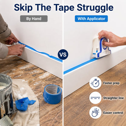 Easy Painter’s Tape Applicator Tool.Tape faster. Cut cleaner. Paint with straighter edges.