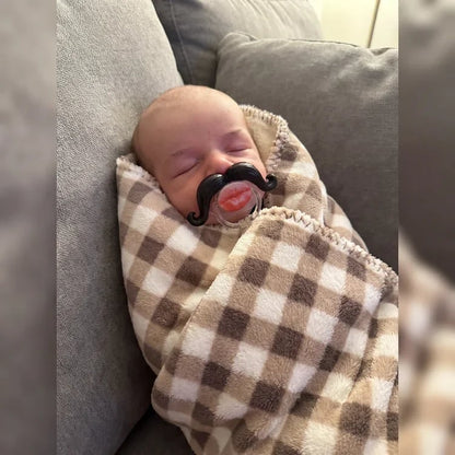 💋 Kissable Mustache Pacifier – Funny Lips & Mustache Novelty Design👶