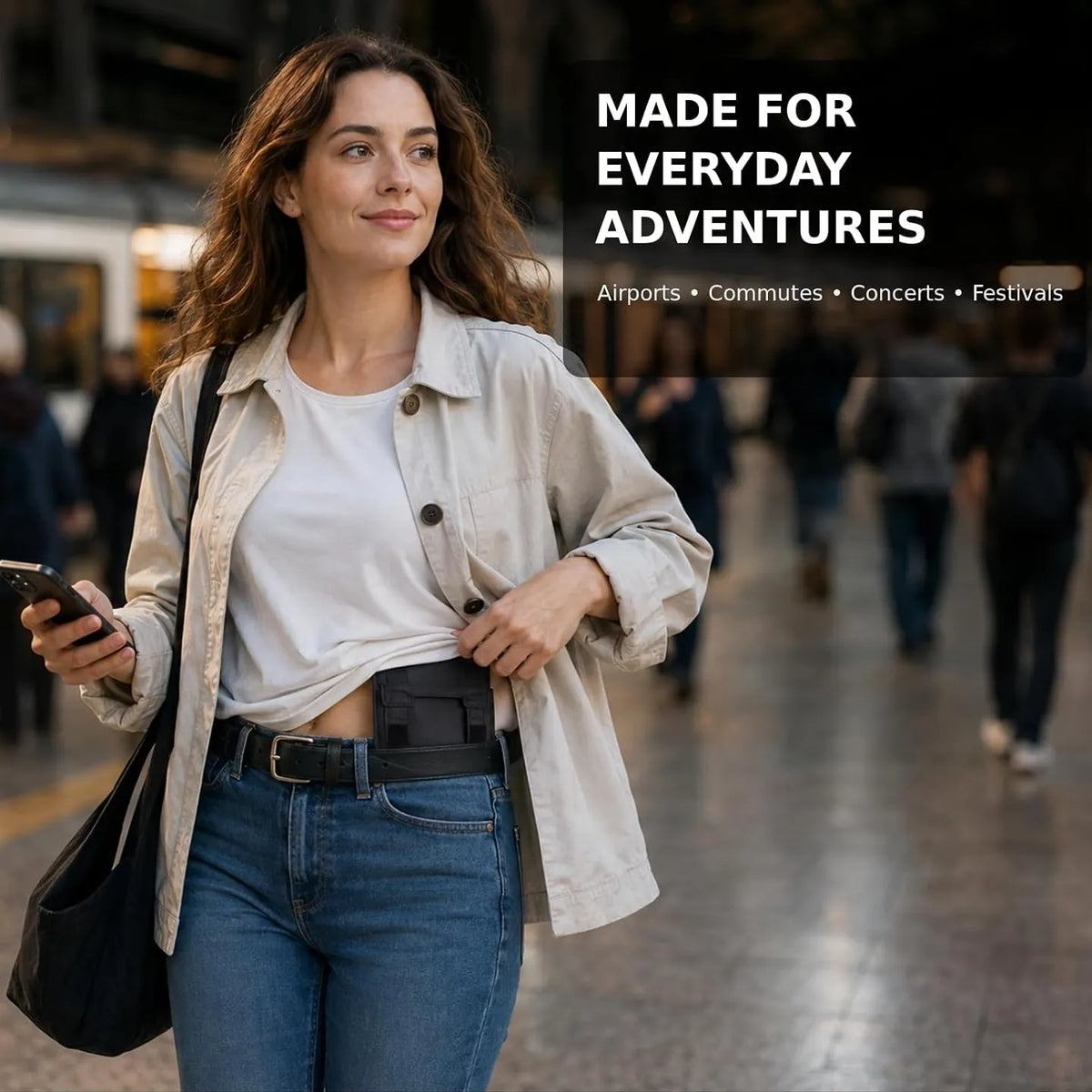 🔥3-in-1 Hidden Pocket, Slim Anti-Theft Travel Wallet Under Clothes