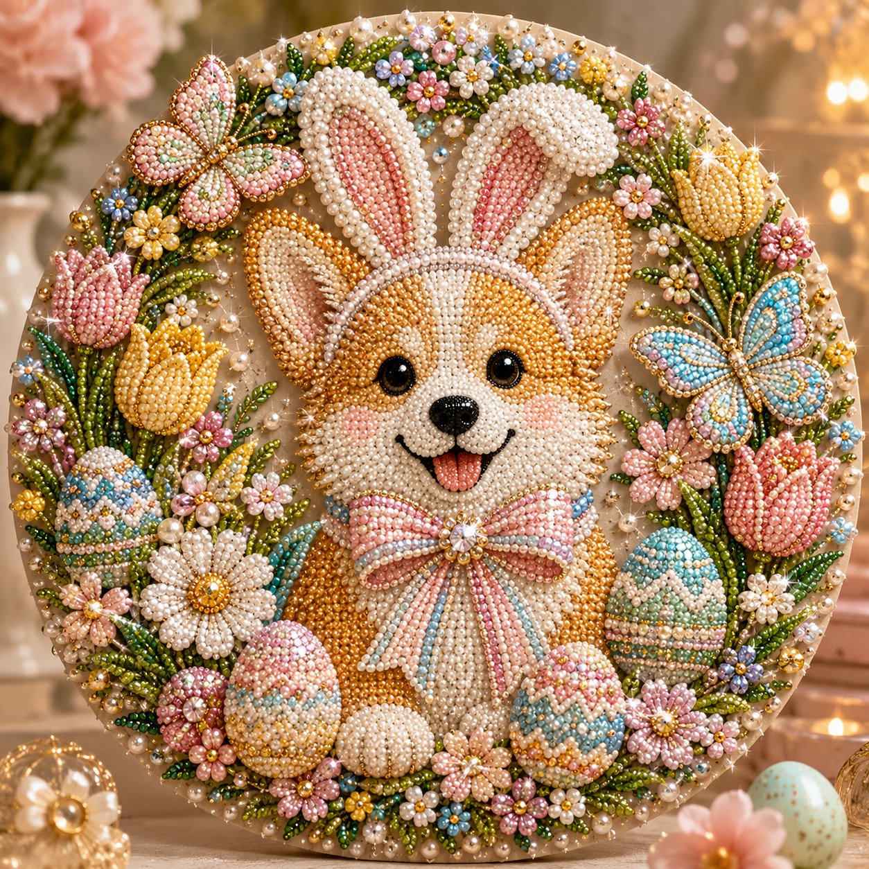 🔥HOT SALES  49% OFF – ✨ Premium 3D Pearl DIY Pet Portrait Art Kit | Luxury Flocked Canvas with Scratch-Resistant Non-Fading Pearl Beads DIY Handmade Festive Seasonal Decor 🐾💎