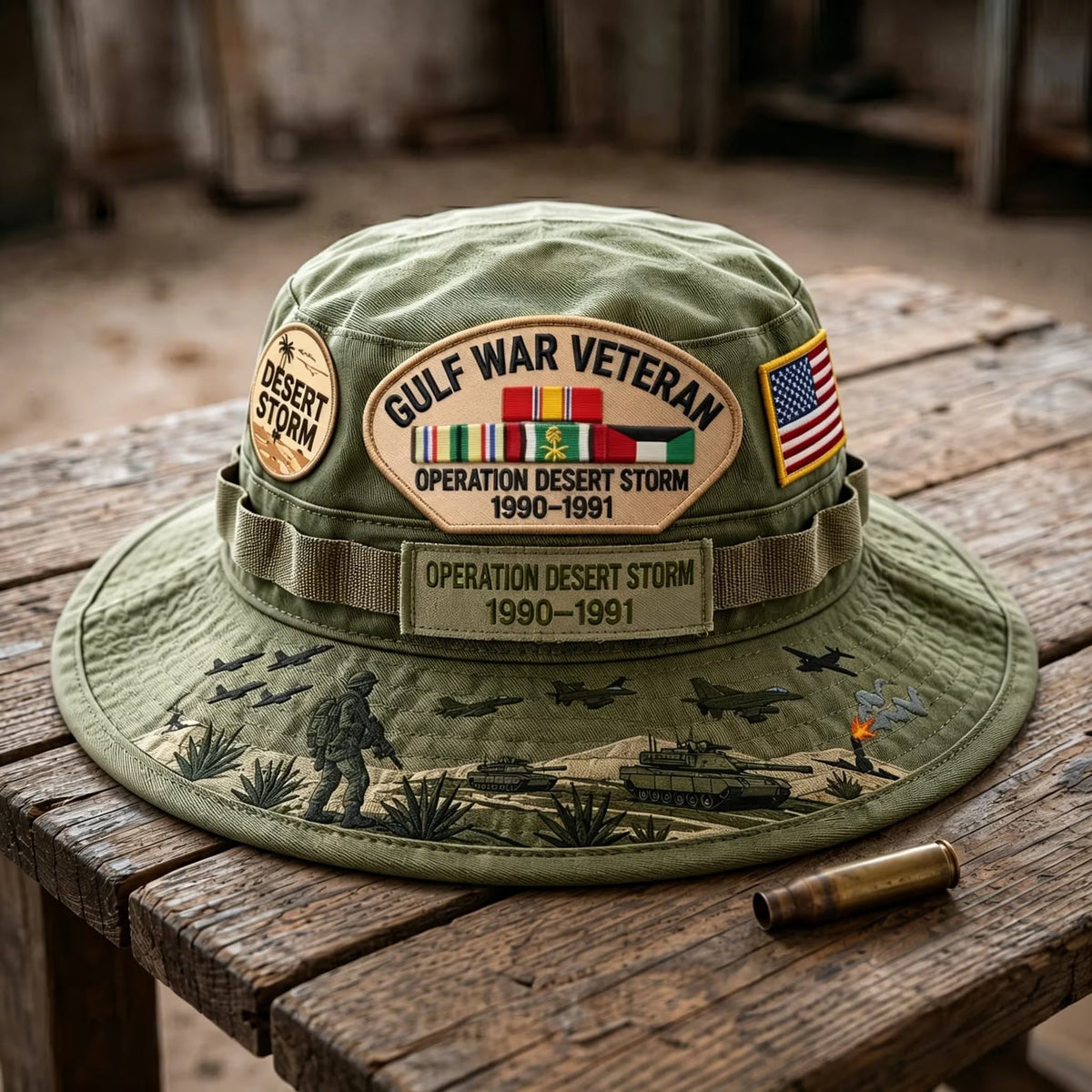 🇺🇸 Last Day Promo: 38% OFF 🎖️ - Gulf War Veteran Desert Storm Tribute Boonie Hat