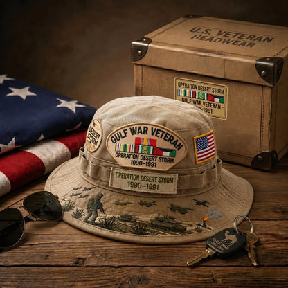 🇺🇸 Last Day Promo: 38% OFF 🎖️ - Gulf War Veteran Desert Storm Tribute Boonie Hat