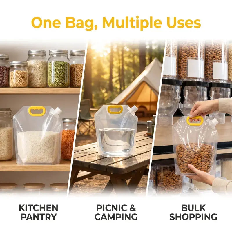 5PCS Grain Sealed Bags, Transparent Food Storage Bags 🥡