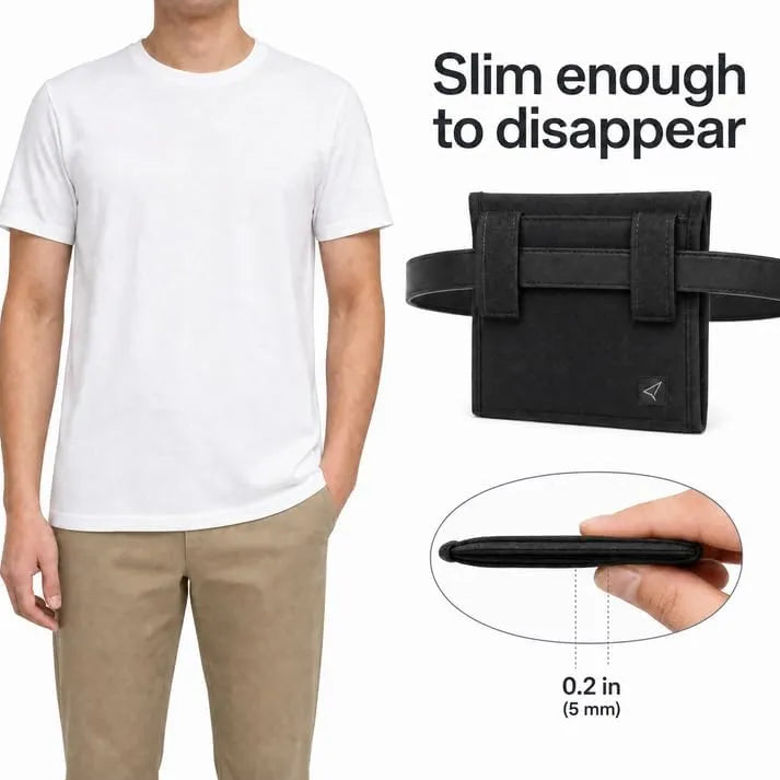🔥3-in-1 Hidden Pocket, Slim Anti-Theft Travel Wallet Under Clothes