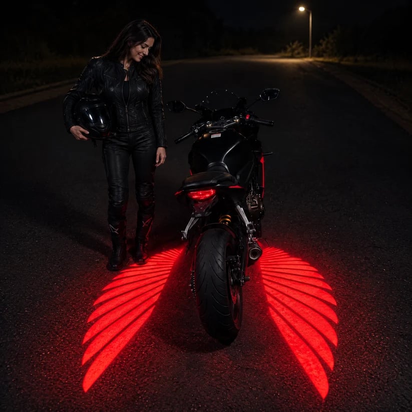 🏍️Angel Wing Motorcycle LED Projector Lights