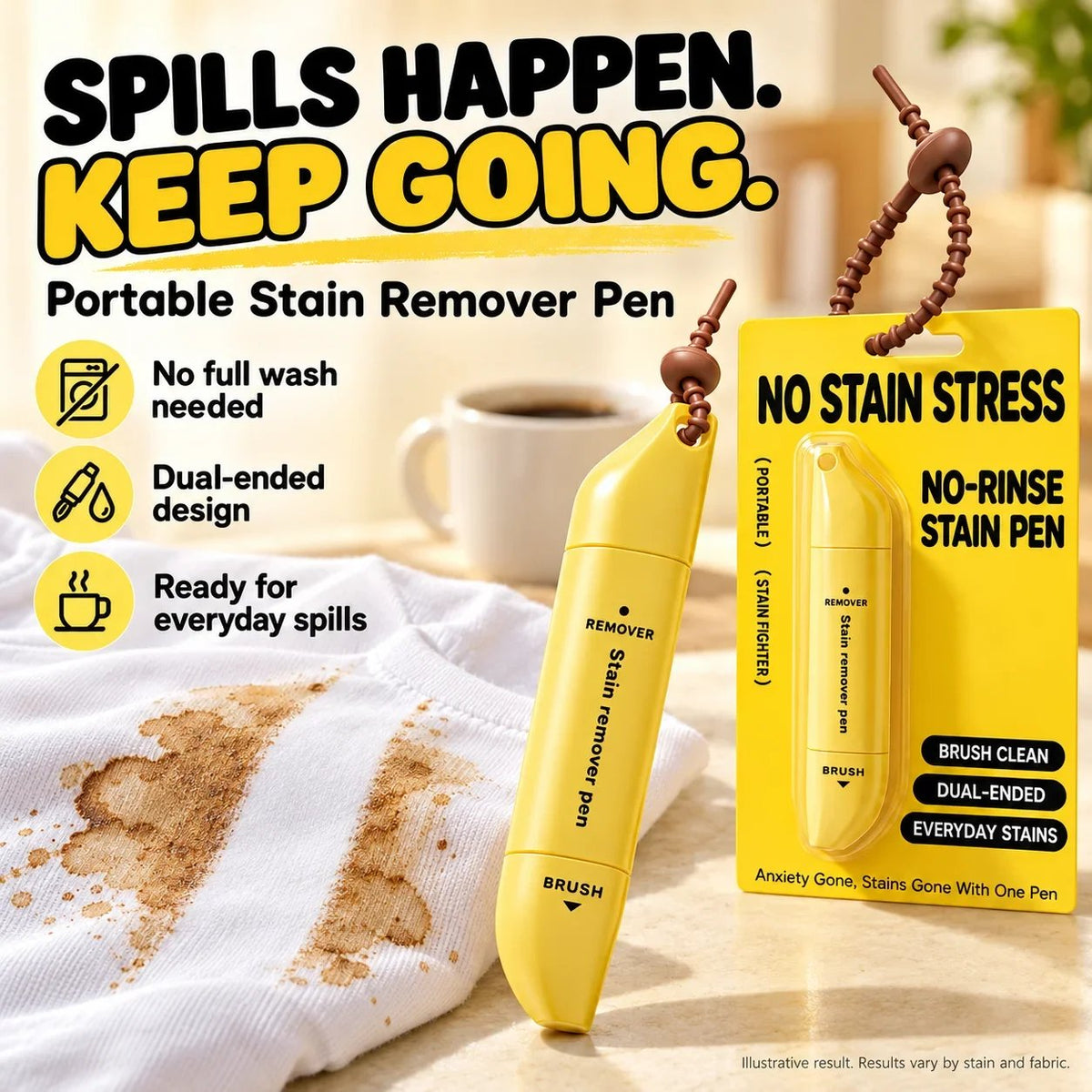 💧Portable Dual-Head Stain Remover Pen✏️