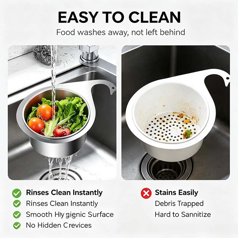 💧Stainless Steel Swan Sink Strainer Basket🦢💧