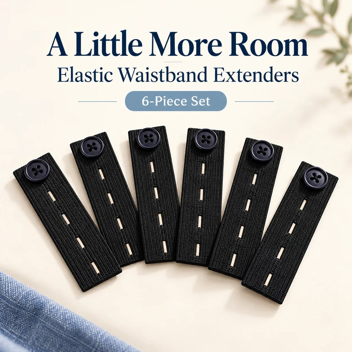 👖 Elastic Waistband Extender Buttons – Adjustable Comfort, 6-Piece Set