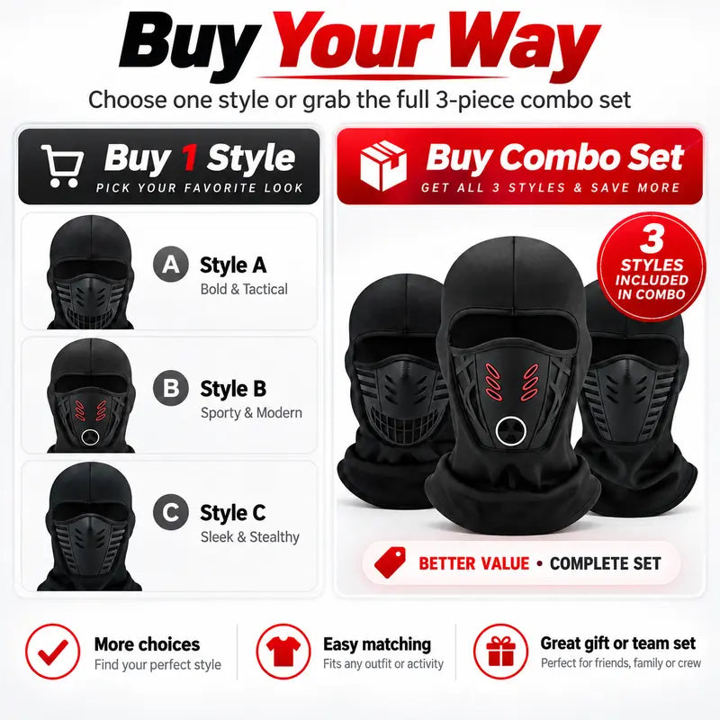 Winter Rider Warm Anti-Haze Balaclava Full Face Mask