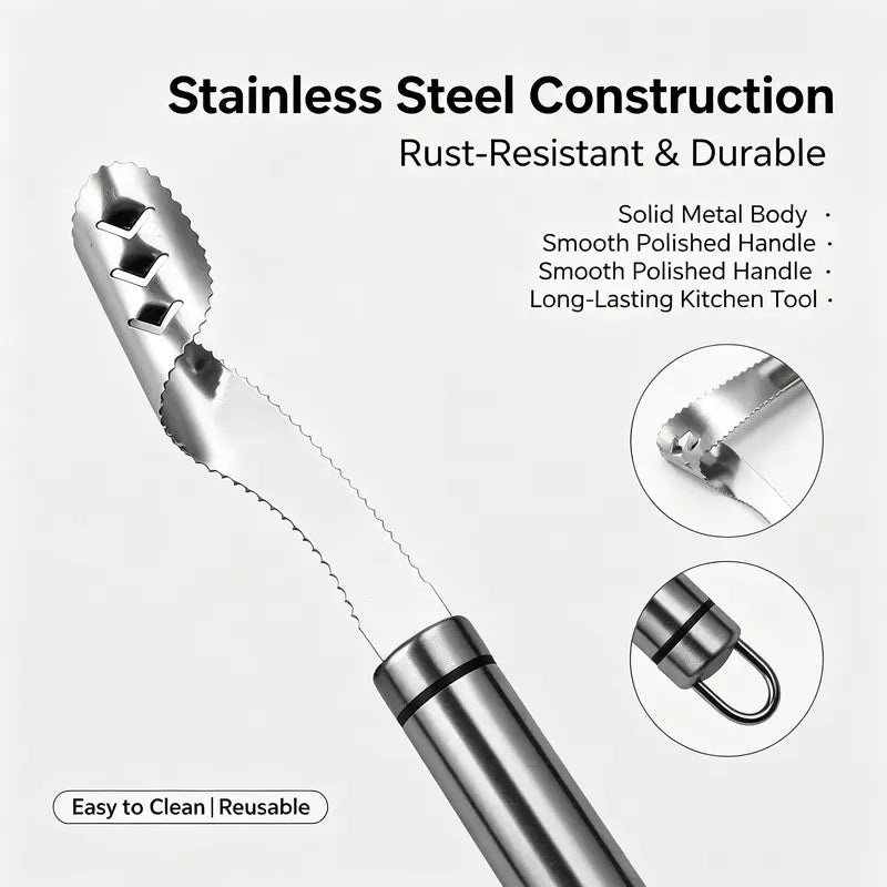 Stainless Steel Pepper Corer Seed Remover Tool, Chili Bell Pepper Core Deseeder 🌶️