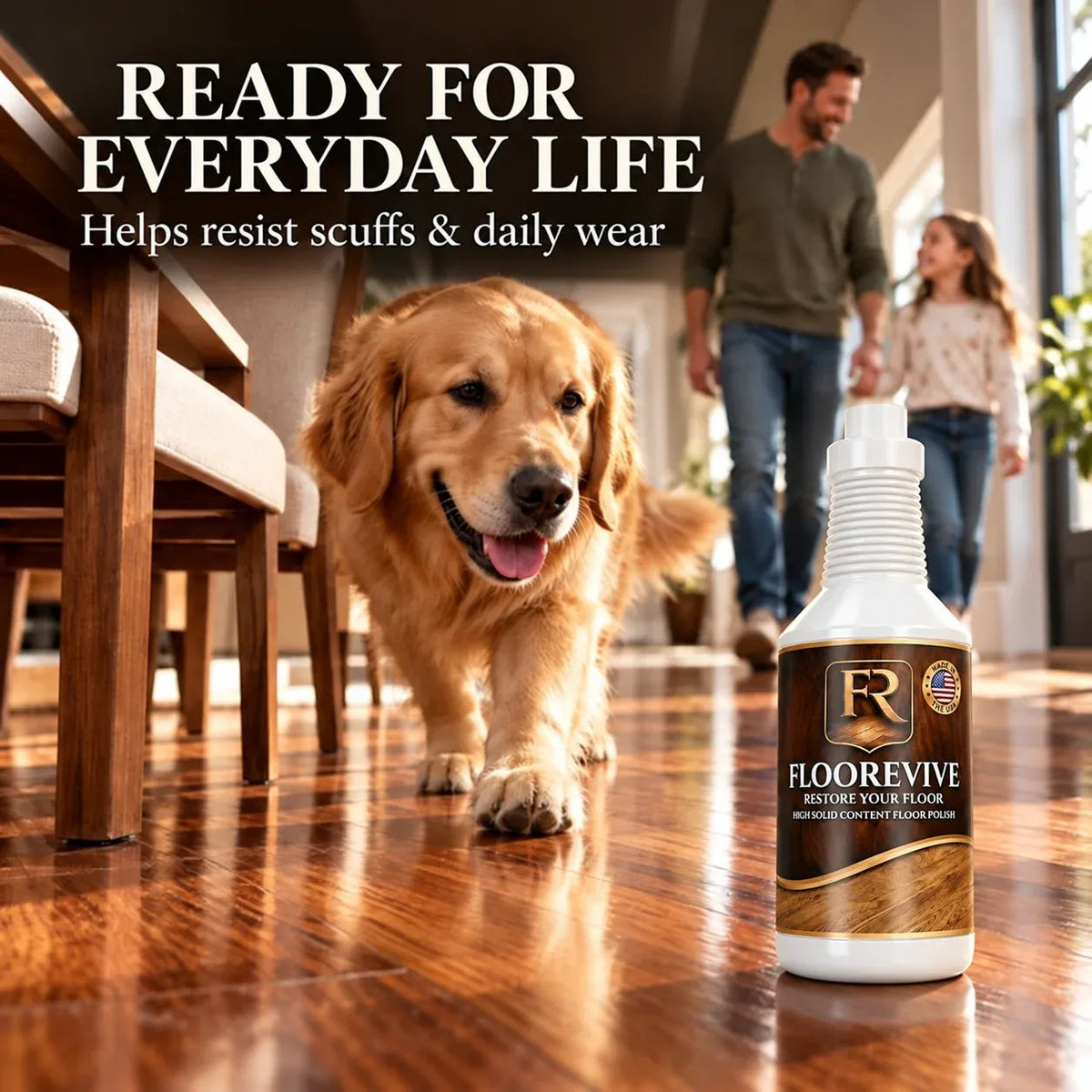 ✨🧴Scratch-Resistant Floor Polish – Restore Shine & Help Protect Against Pet Claw Marks and Chair Scuffs 🏠
