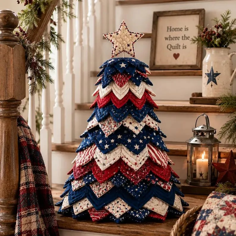 ⚡️HOT SALES 49% OFF —Americana Christmas Tree Quilt Kit