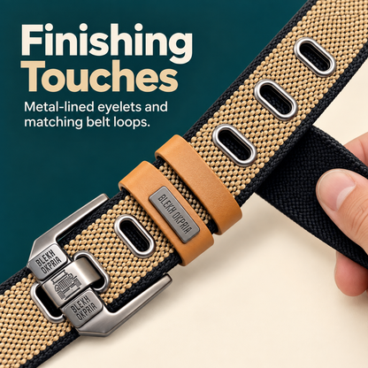 Trendy Men’s Canvas Belt with Pin Buckle