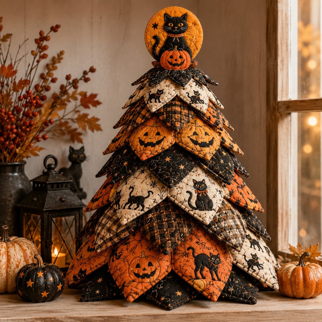 🔥HOT SALES 49% OFF - 🎃 DIY Halloween Quilted Fabric Tree Kit(📦Buy 2 Free Shipping)