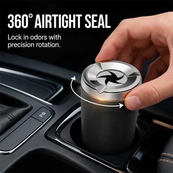 Rotating Sealed Lid Car Ashtray Odor Resistant Auto Cigarette Ashtray Fits Vehicle Cup Holder🌸 - image 7