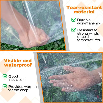 Clear Waterproof PE Tarp, Transparent Outdoor Cover with Metal Grommets💧