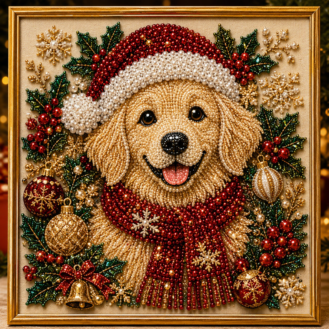 🔥HOT SALES  49% OFF – ✨ Premium 3D Pearl DIY Pet Portrait Art Kit | Luxury Flocked Canvas with Scratch-Resistant Non-Fading Pearl Beads DIY Handmade Festive Seasonal Decor 🐾💎