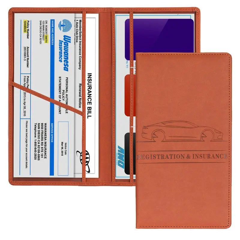Car Registration & Insurance Card Holder, Magnetic Closure Vehicle Organizer 💳