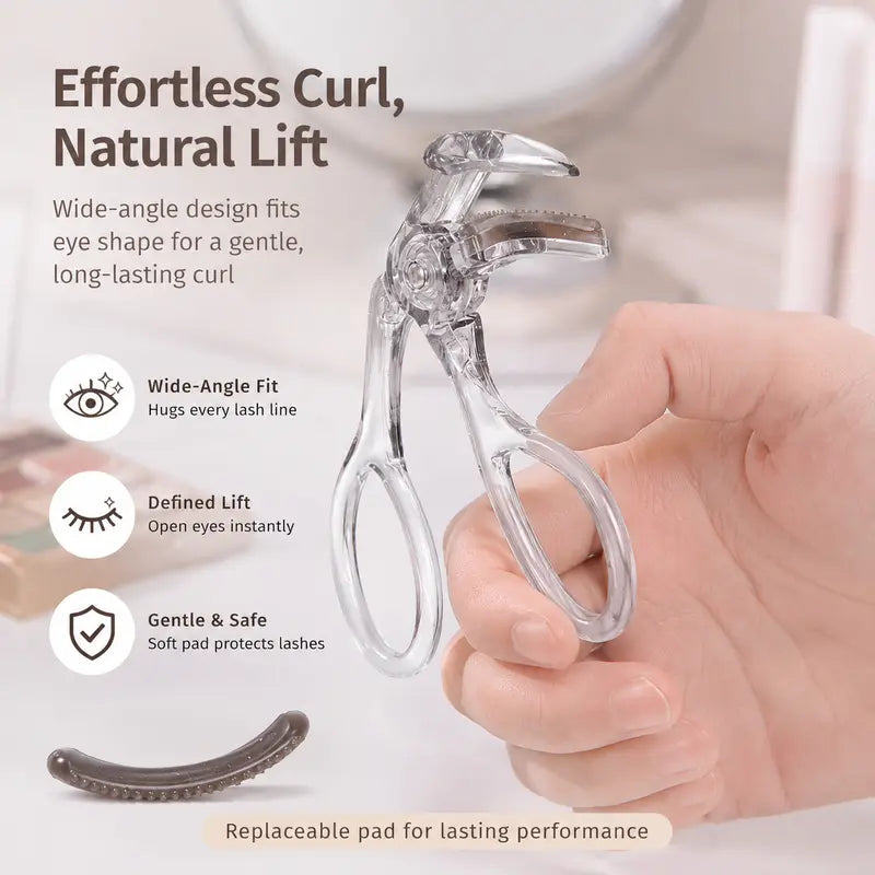 Lash Genius Wide-Angle Curler with Comb, Replaceable Silicone Pad✨