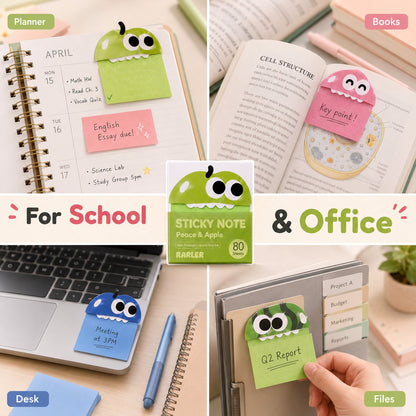 🔥HOT SALES 50% OFF - 👾Cute Monster Memo Notes | Pull-Out Sticky Note Pad with 80 Easy-Peel Sheets