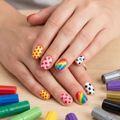 🔥🎨12/24 Colors Dual-Tip Nail Markers For Nail Art