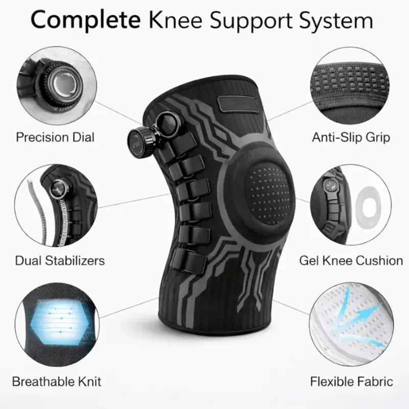 🔥 LAST DAY 49% OFF - 🏃 Dial‑Adjustable Knee Support Brace