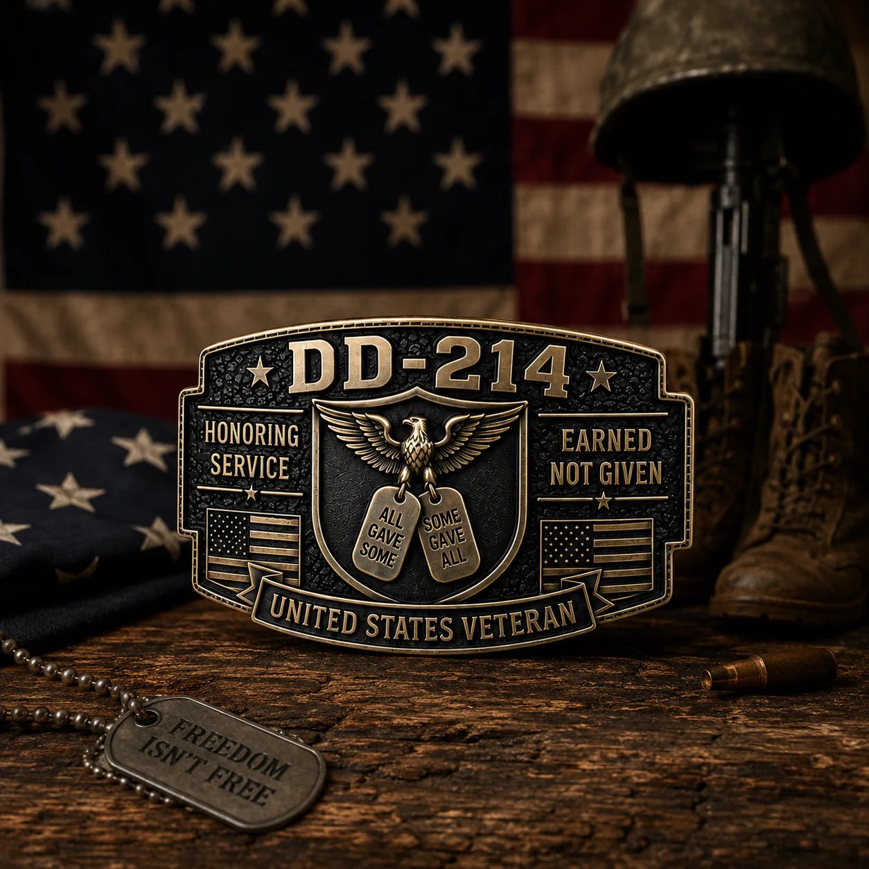 🔥HOT SALES 50% OFF-🎖️DD-214 Veteran Honor Belt Buckle (✨2026 Limited Edition)