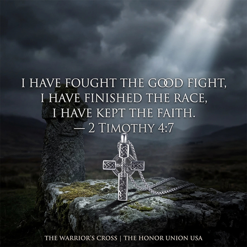 The Warrior's Cross Antique Silver Celtic Knot Pendant⚔️