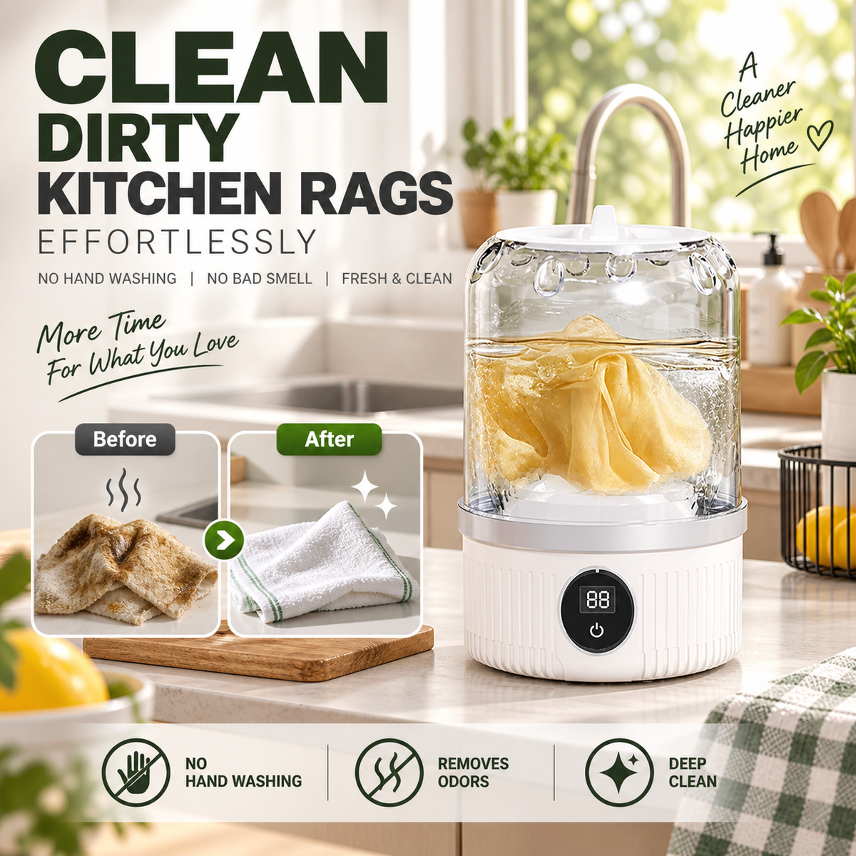 🧺 Mini Portable Cordless Washing Machine - Rechargeable Underwear & Sock Washer ⚡