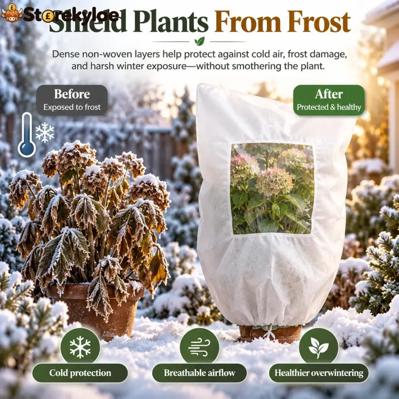 Plant Frost Cover Nonwoven Reusable Warm Shrubs Blanket 🎍