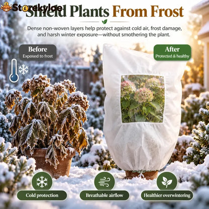 Plant Frost Cover Nonwoven Reusable Warm Shrubs Blanket 🎍