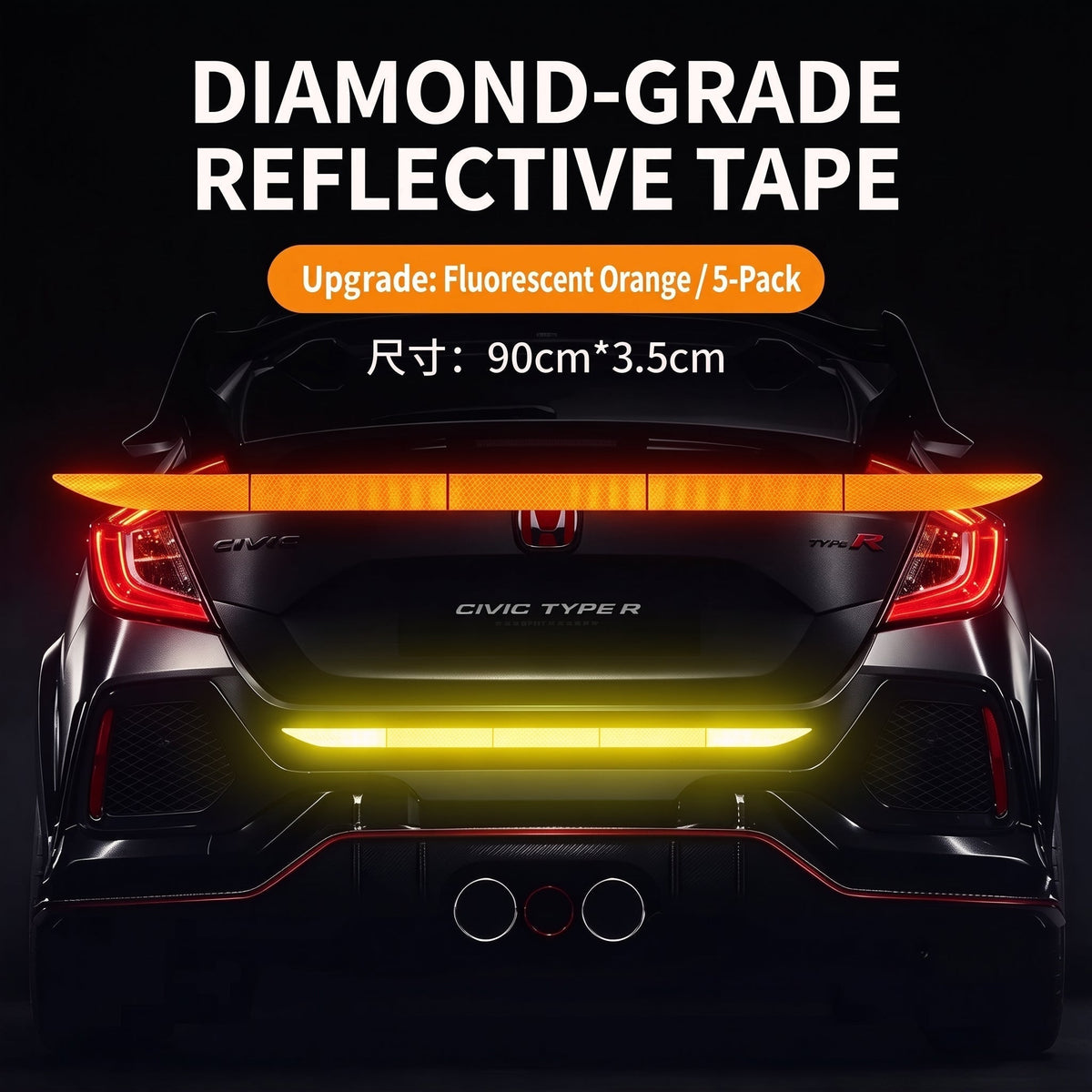 🔥Limited-time 50% off-Reflective Car Sticker Strips for Trunk & Rear Bumper