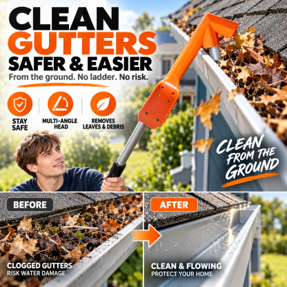 🔥No-Climb Gutter Cleaning Tool