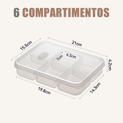 Contenedor de Alimentos Reutilizable con Divisiones