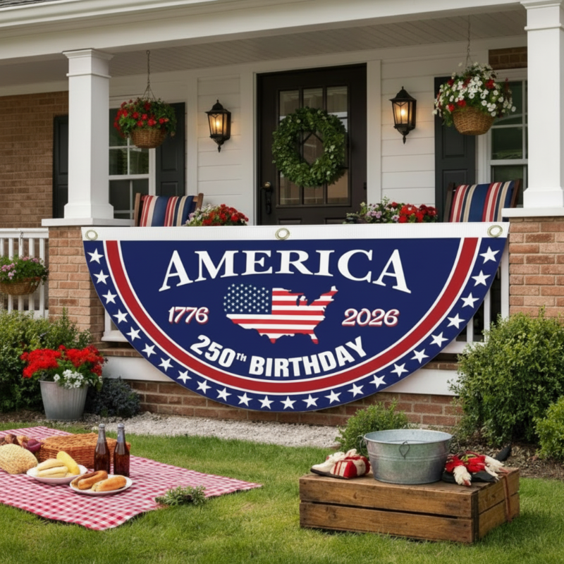 Honor Your American Pride🔥Handcrafted by Veterans - 250th Anniversary USA Fan Flag🎖️