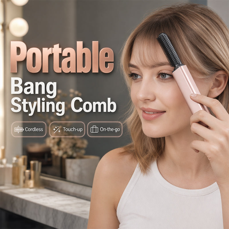 💇 Cordless Mini Bang Styling Comb